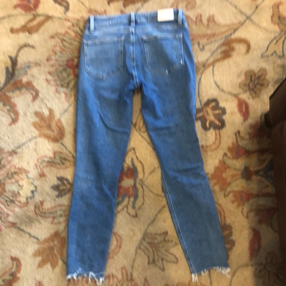 Paige ankle destructed hem jeans - Picture 3 of 6